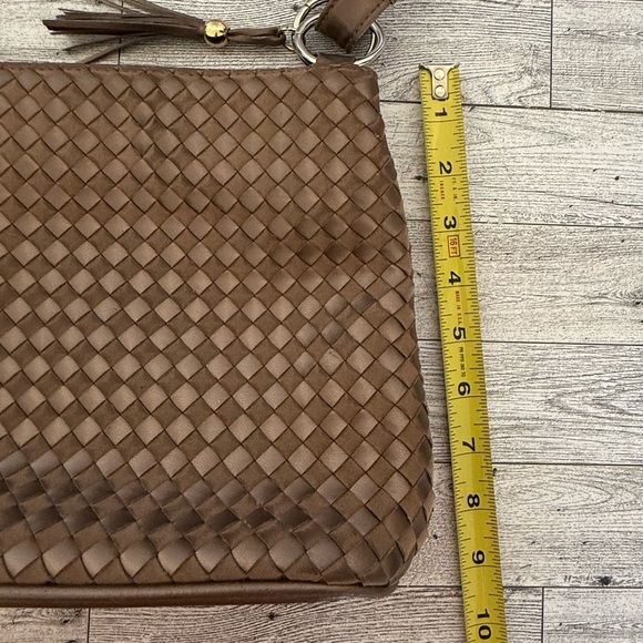Woven Bronze/Brown Faux Leather Purse - Picture 3 of 4